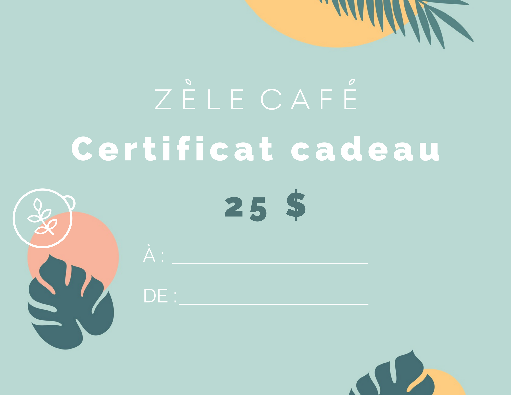 Carte Cadeau 25$ - Canard Café